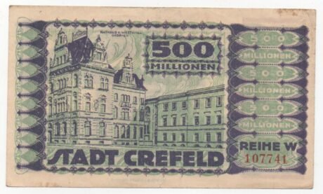 Реверс банкноты 500 000 000 marek (Niemcy) 1923