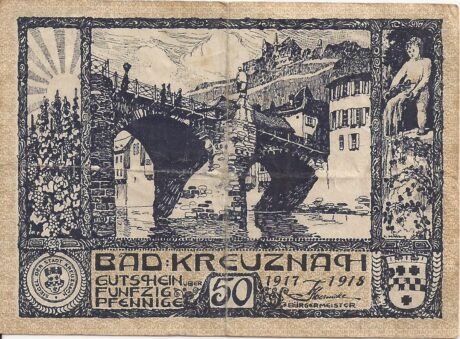 Аверс банкноты 50 fenigów (Niemcy)