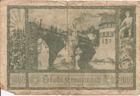 Реверс банкноты 1000 marek (Niemcy) 1922