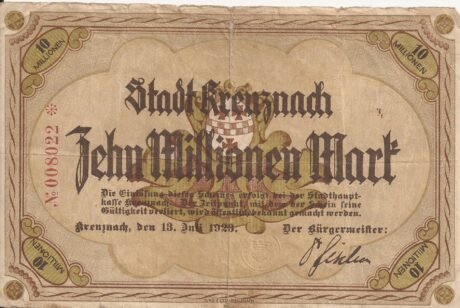 Аверс банкноты 10000000 marek (Niemcy) 1923