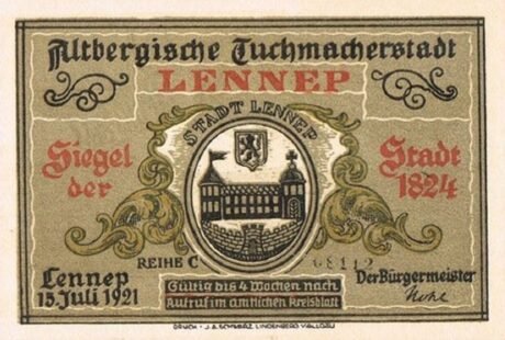 Аверс банкноты 50 fenigów (Niemcy) 1921