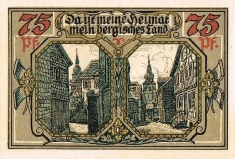 Реверс банкноты 75 fenigów (Niemcy) 1921