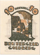 Реверс банкноты 10 fenigów (Niemcy)