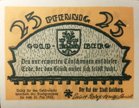 Аверс банкноты 25 пфеннигов (Германия)