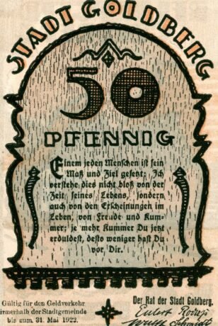 Аверс банкноты 50 пфеннигов (Германия)