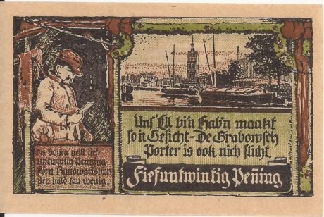 Реверс банкноты 25 пфеннигов (Германия)