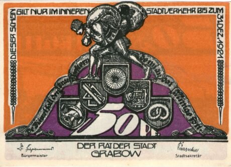 Аверс банкноты 50 fenigów (Niemcy)