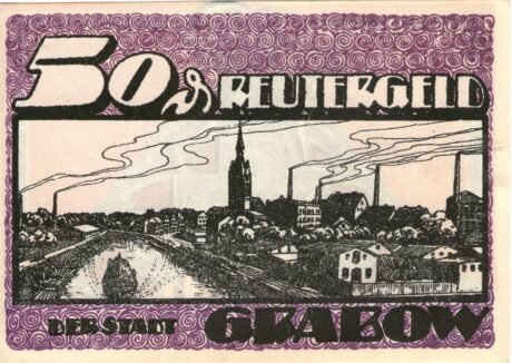 Реверс банкноты 50 fenigów (Niemcy)