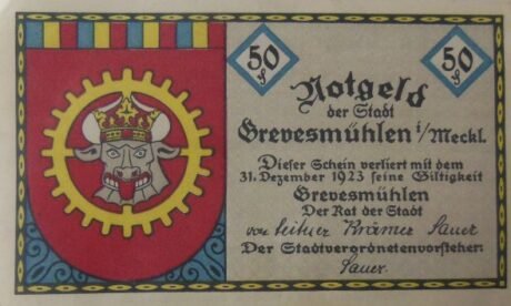 Аверс банкноты 50 пфеннигов (Германия) 1921 года