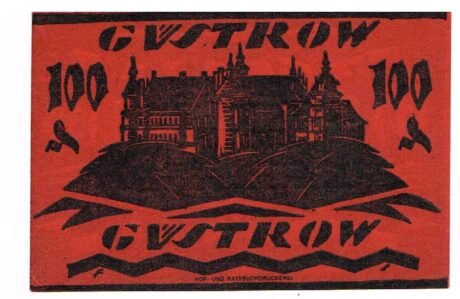 Реверс банкноты 100 fenigów (Niemcy) 1922