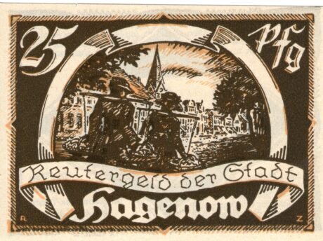 Реверс банкноты 25 пфеннигов (Германия)