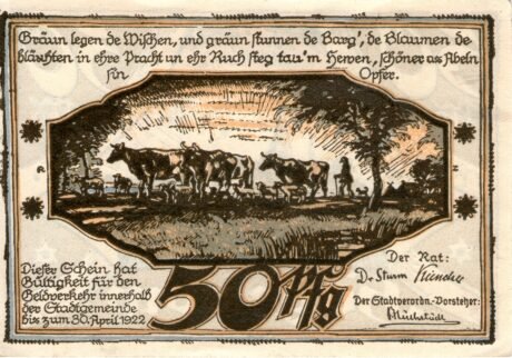 Аверс банкноты 50 пфеннигов (Германия)