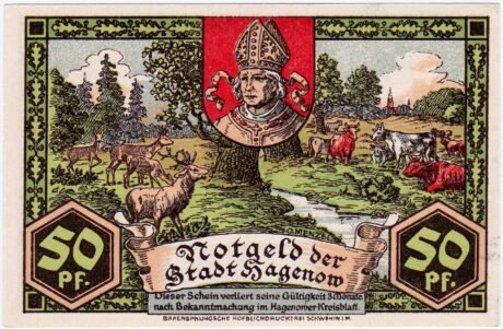 Реверс банкноты 50 fenigów (Niemcy) 1921