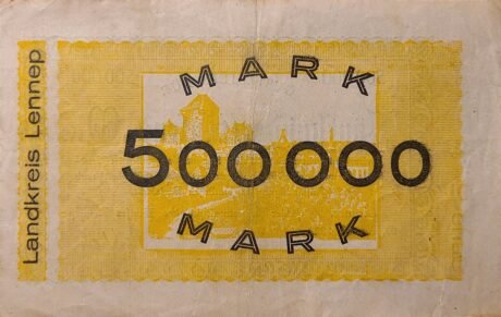 Реверс банкноты 500000 марок (Германия) 1923 года