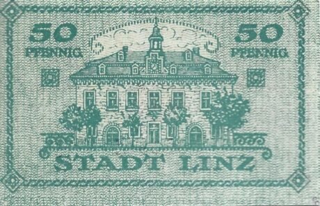 Реверс банкноты 50 fenigów (Niemcy) 1919