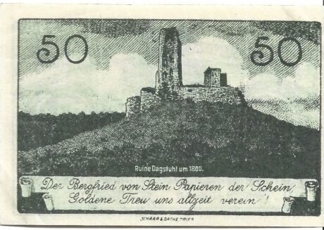 Реверс банкноты 50 fenigów (Niemcy) 1921