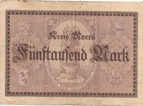 Реверс банкноты 5000 marek (Niemcy) 1923