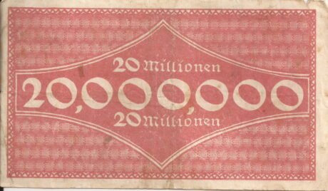 Реверс банкноты 20000000 marek Handelskammer (Niemcy) 1923