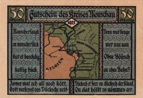 Реверс банкноты 50 fenigów (Niemcy) 1921