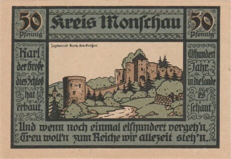 Реверс банкноты 50 fenigów (Niemcy) 1921