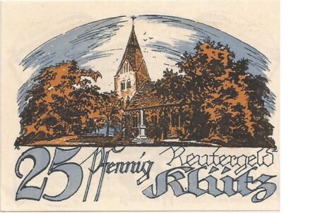 Реверс банкноты 25 fenigów (Niemcy)