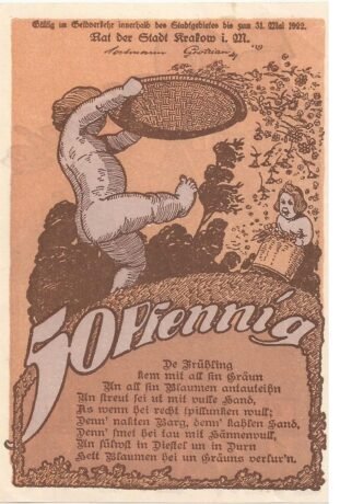 Аверс банкноты 50 fenigów (Niemcy)