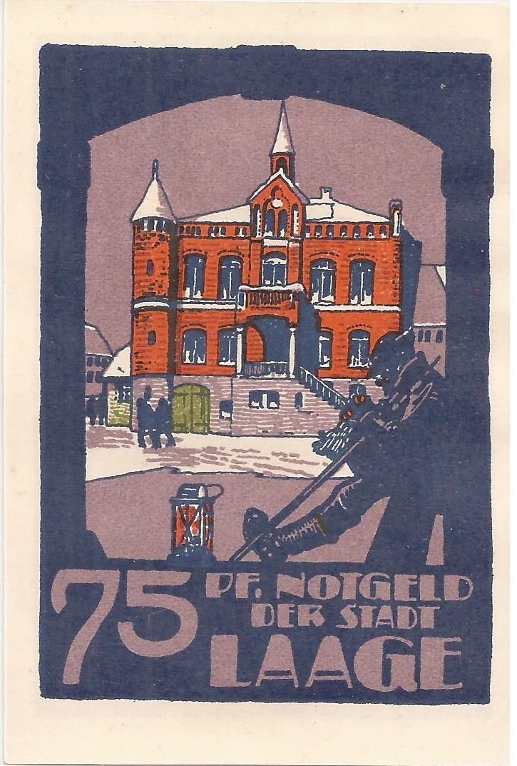 Реверс банкноты 75 пфеннигов (Германия)