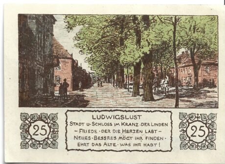 Реверс банкноты 25 fenigów (Niemcy) 1922