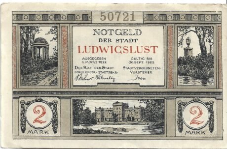 Аверс банкноты 2 marki (Niemcy) 1922