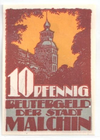 Реверс банкноты 10 fenigów (Niemcy)