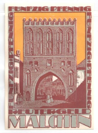 Реверс банкноты 50 fenigów (Niemcy)