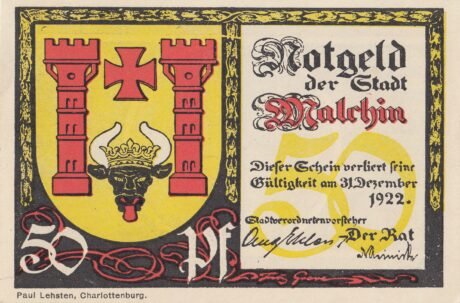 Аверс банкноты 50 fenigów (Niemcy)