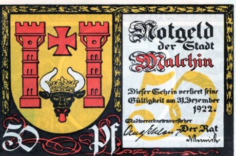 Аверс банкноты 50 fenigów (Niemcy) 1922