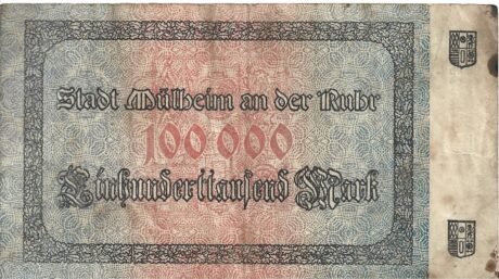 Реверс банкноты 100000 marek (Niemcy) 1923