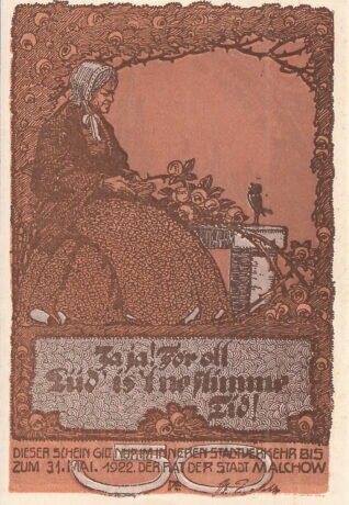 Аверс банкноты 50 fenigów (Niemcy) 1922