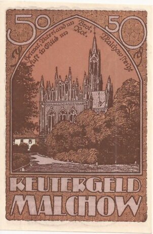 Реверс банкноты 50 fenigów (Niemcy) 1922