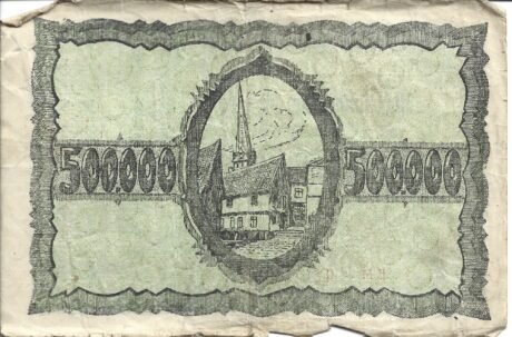 Реверс банкноты 500000 marek (Niemcy) 1923