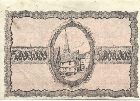 Реверс банкноты 5000000 marek (Niemcy) 1923