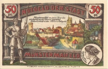 Реверс банкноты 50 fenigów (Niemcy) 1921