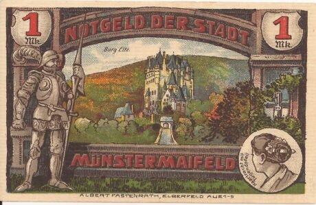 Реверс банкноты 1 marka (Niemcy) 1921