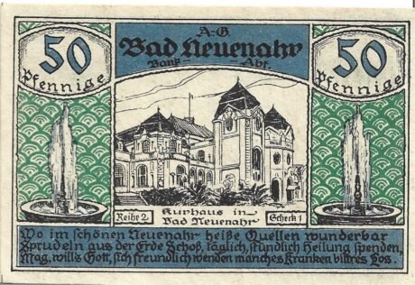 Реверс банкноты 50 fenigów (Niemcy) 1922