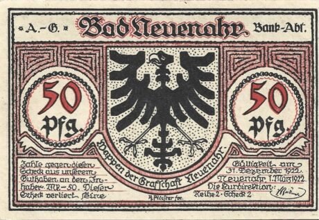 Аверс банкноты 50 fenigów (Niemcy) 1922
