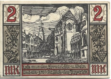 Реверс банкноты 2 marki (Niemcy) 1922