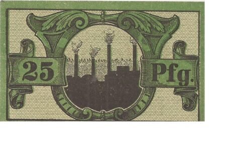 Реверс банкноты 25 fenigów (Niemcy) 1920