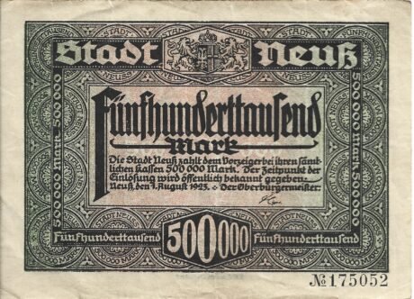 Аверс банкноты 500000 marek (Niemcy) 1923