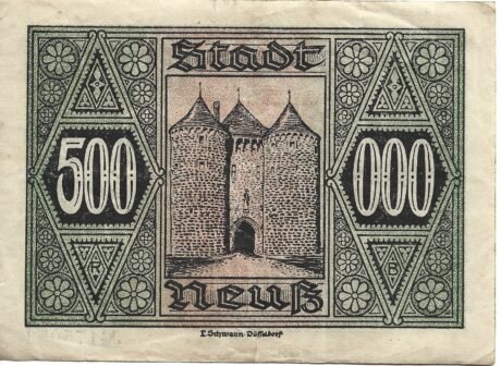 Реверс банкноты 500000 marek (Niemcy) 1923