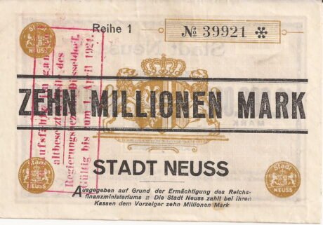 Реверс банкноты 10000000 marek (Niemcy) 1923