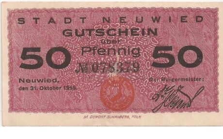 Аверс банкноты 50 fenigów (Niemcy) 1918