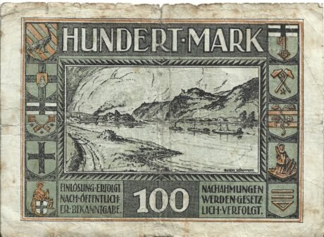 Реверс банкноты 100 marek (Niemcy) 1922