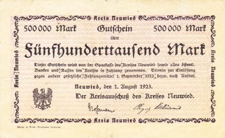 Аверс банкноты 500000 marek (Niemcy) 1923